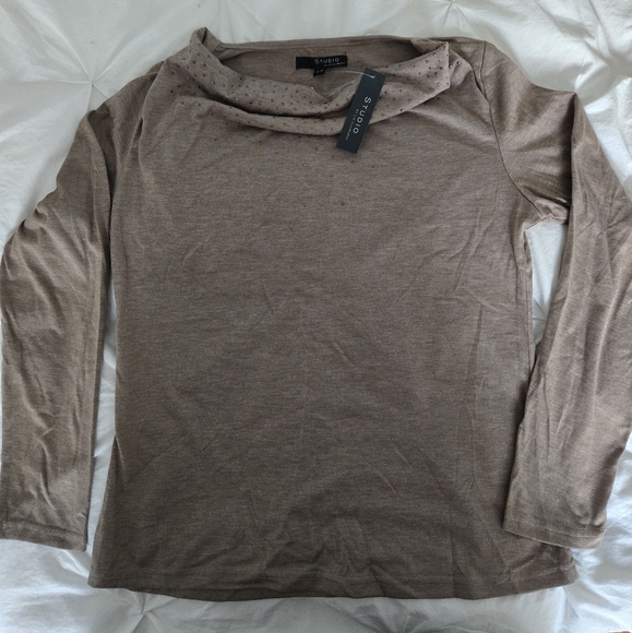 Studio by Liz Clairborn Cowl Neck Top size L - Picture 3 of 5